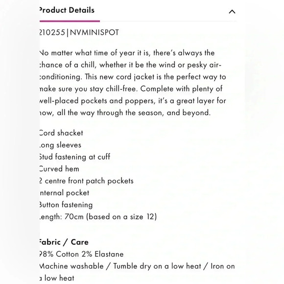 Joules | Alice Cord Shacket - Picture 10 of 11